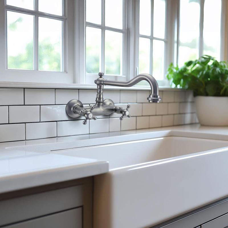 PB Old fashion kitchen faucet V2721 wall faucet stainless steel