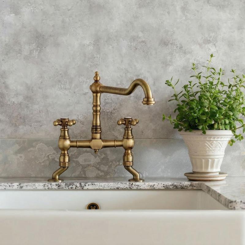 Old Fashion Two hole with elbows Bronze V1979BRST