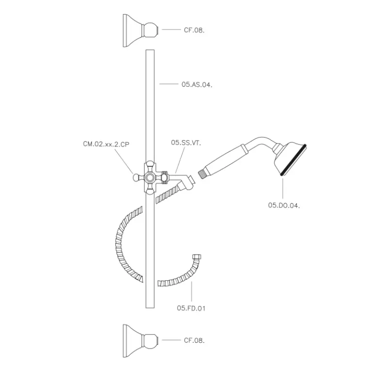 Huber Victorian Slide Rail Set Bronze 62.03H.BA