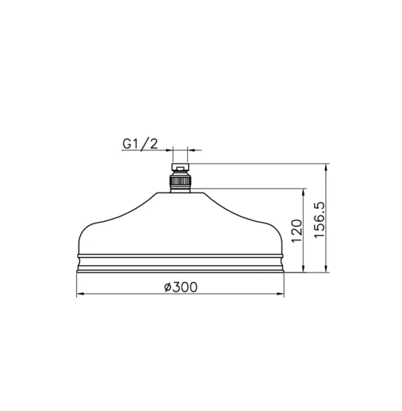 Huber Nostalgic Large Classic Rain Shower 30cm Bronze 05.SO.03H.BA