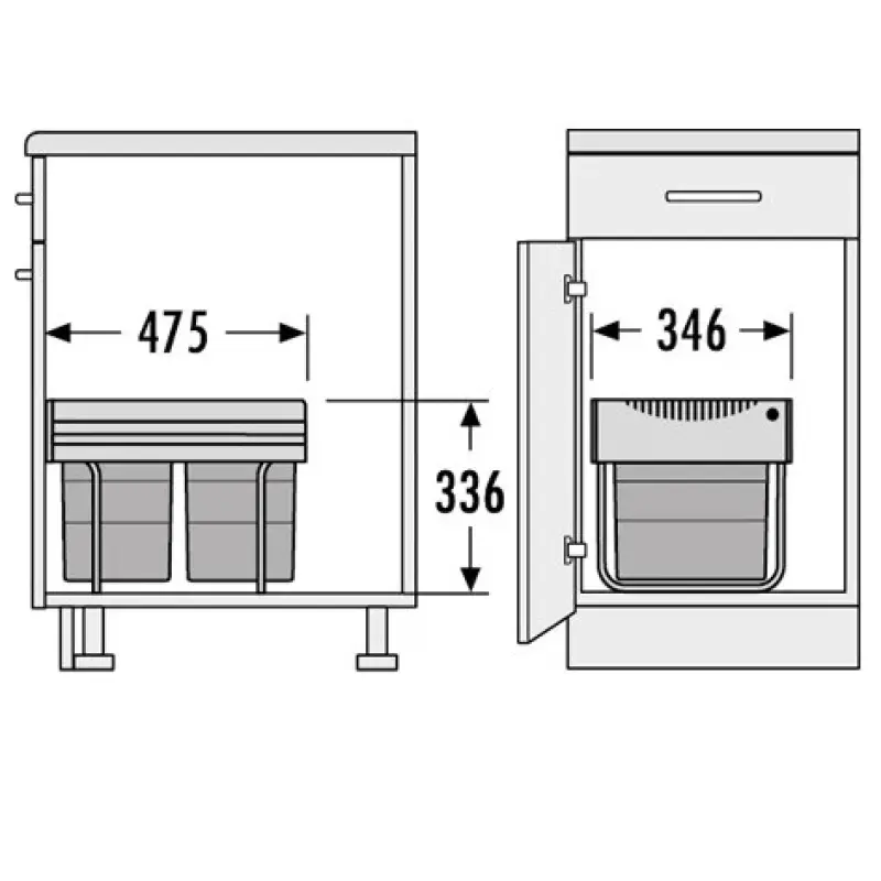 Hailo Tandem RB waste bin 1153449152
