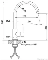 Lorreine Mersey kitchen faucet completely stainless steel with swivel spout 1154021752