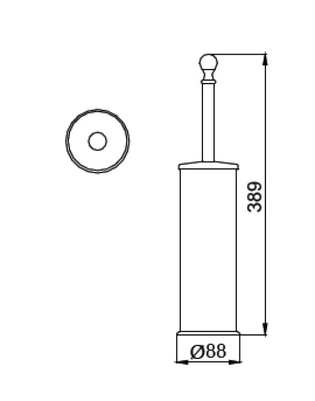 Huber Croisette Classic Toilet Brush Holder Standing Model Chrome 4040.01H.CR