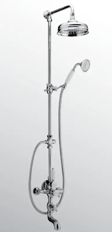 Huber Victorian thermostatic bath/shower set stainless steel 1154958052