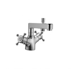 Huber Victorian Thermostatic Bath Mixer for bathtub rim mounting stainless steel VTT620102A