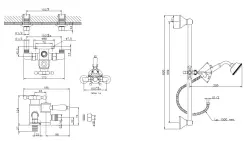 Huber Croisette Thermostatic Shower Set Gold 190R.CS01H.AG