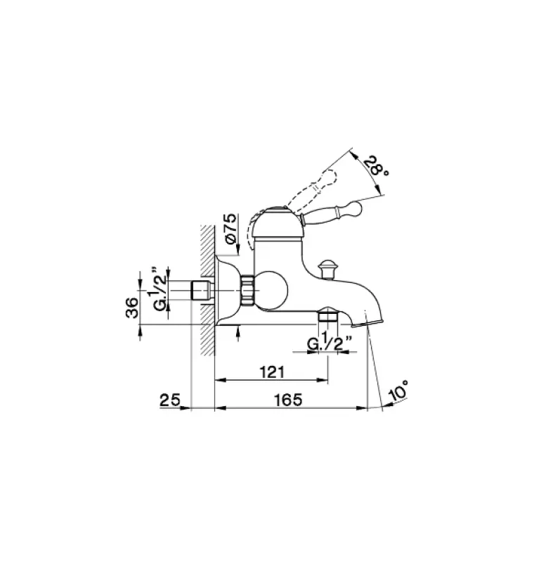 Cisal Arcana Royal Bath Mixer Chrome-Gold AY00013074