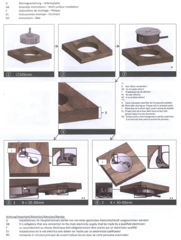 Bachmann Twist kitchen socket for worktop stainless steel 2-fold 008752 pin earthing