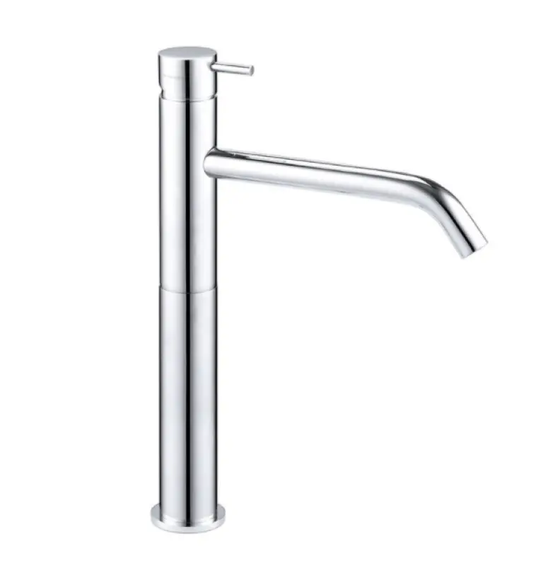Waterevolution Flow sink faucet with high spout for washbasins, including click plug, chrome T11501