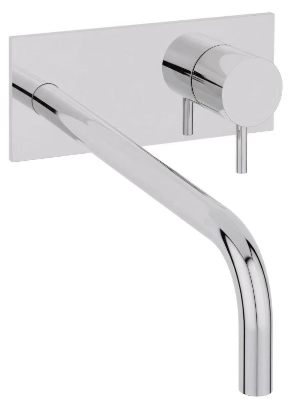 Waterevolution Flow Consealed washbasin monobloc mixer with 25 cm spout, easy box and automatic stop & go valve, built-in + external parts Chrome T116B01-25