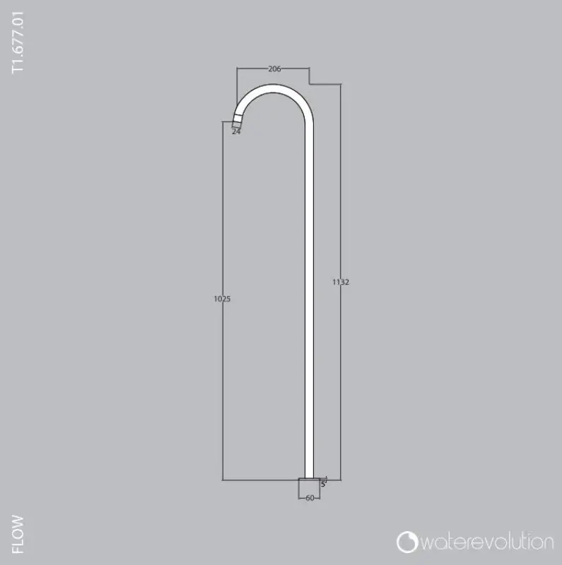 Waterevolution Flow Freestanding sink faucet with battery operated infrared sensor, chrome 1207925222