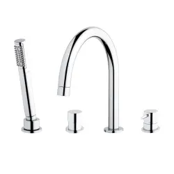 Waterevolution Flow Deck consealed bathub mixer with 2 exits diverter Chrome T13801