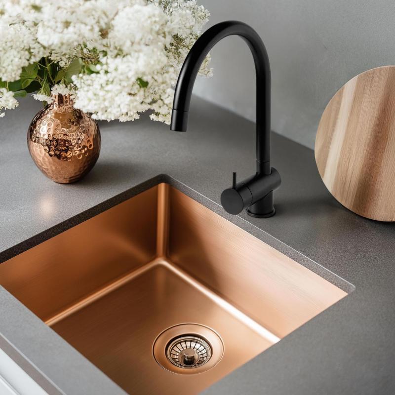 Waterevolution Flow Kitchen mixer with extractable shower and swivel spout Black T155PR