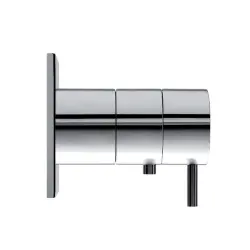 Waterevolution Flow Built-in Shower Thermostat Square Rosette Matte Black T142TBPR