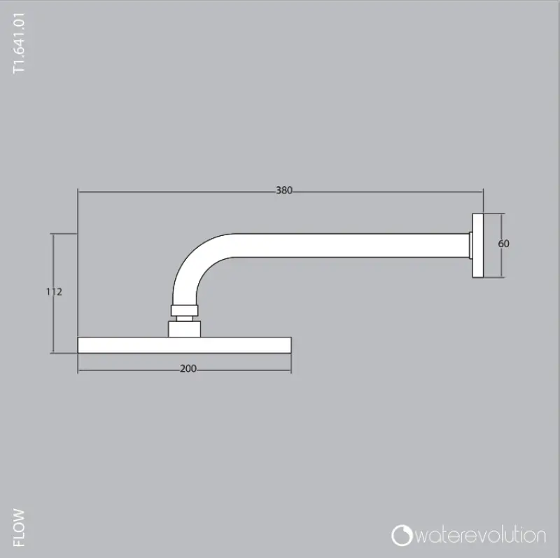 Waterevolution Flow Wall consealed head shower White T1641BR