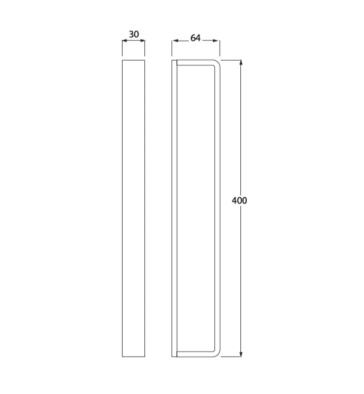 Waterevolution Deep Vertical towel rail Chroom A21601