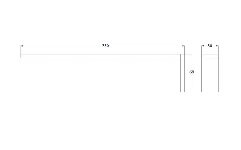 Waterevolution Deep Perpendicular towel rail Chroom A21501