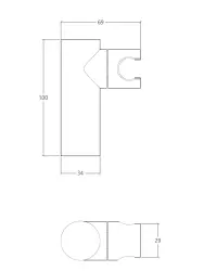 Waterevolution Flow Directional shower holder Chrome T162301