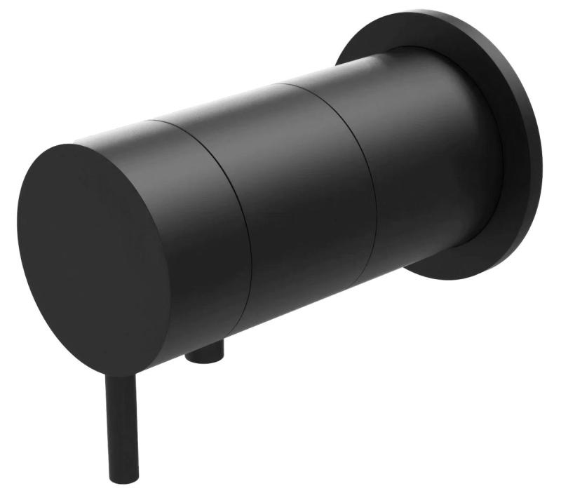 Waterevolution Flow built-in shower thermostat with round rosette, matte black 1208778082 T142TBPR