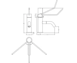 Waterevolution Flow Washbasin hospital mixer with automatic stop & go valve White T111BR