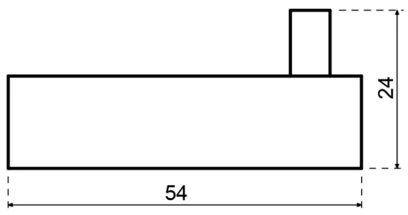 Waterevolution simple hook for handtowel black A150PR