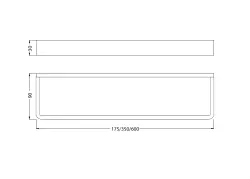 Waterevolution Deep Simple towel rail 600 mm Black A212PR