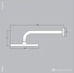 Waterevolution Flow Consealed headshower Stainless steel T1641IE