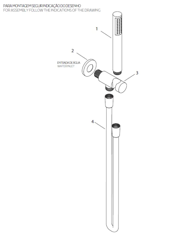 Waterevolution Flow bath set complete with wall connection, fully stainless steel T1621IE