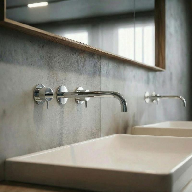 Water Revolution Flow 3-hole Built-in Washbasin Faucet Chrome with spout 21 cm T1163F01-21