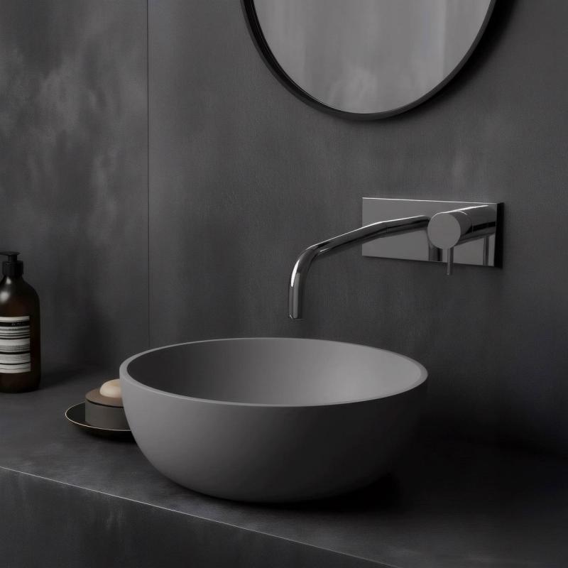 Waterevolution Flow Consealed washbasin monobloc mixer with 21 cm spout, esasy box and automatic stop & go valve, built-in + external parts Chrome T1161B01-21