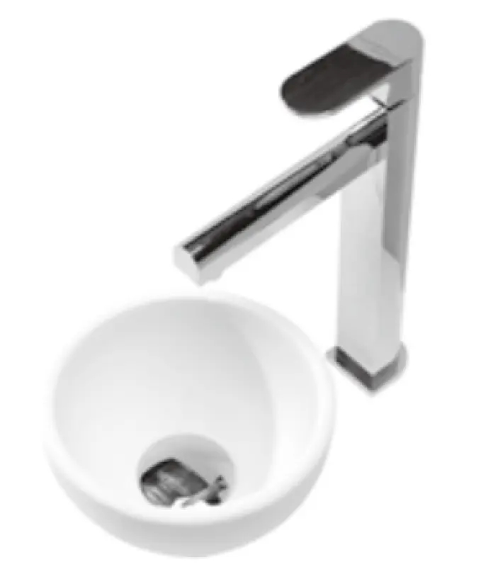 Solid S Extra Small Solid Surface Round Washbasin 20 x 20 x 11 cm, Matte White 1208852722