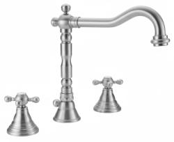PB classic 3 hole sink faucet with star handles spout 18.5 cm stainless steel 1208854952