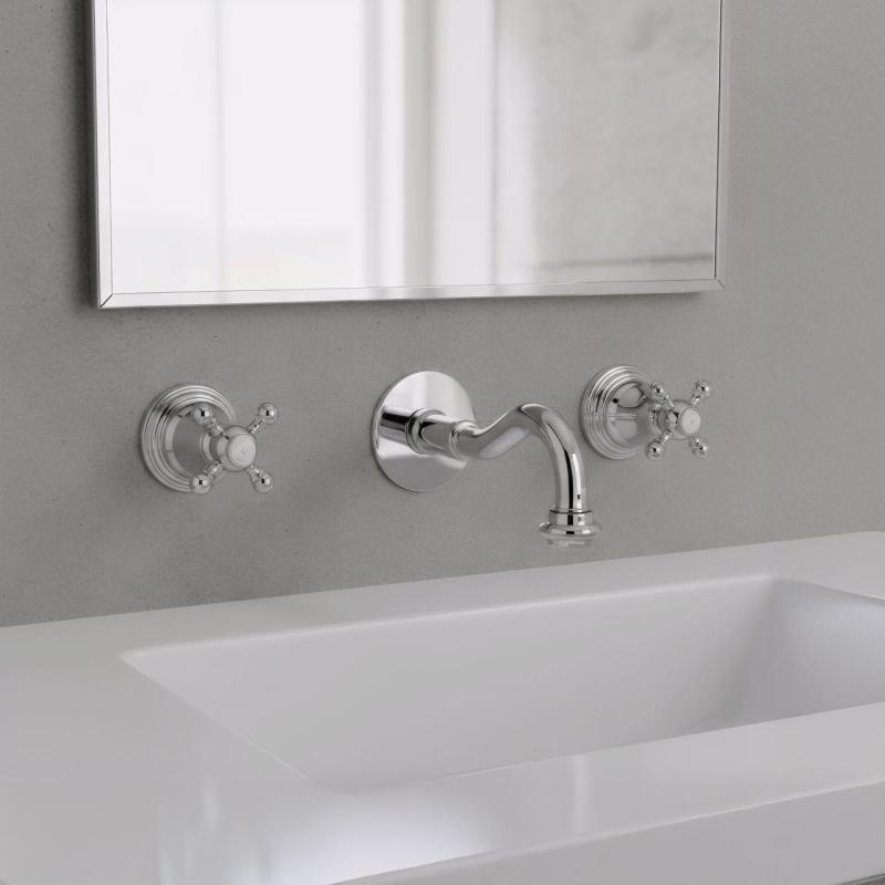 PB classic built-in wall-mounted faucet with star handles, 20 cm spout, Chrome 1208855072