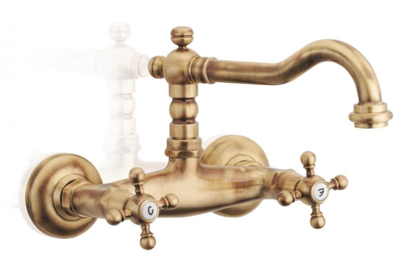 PB Classic faucet surface mounted bath mixer set with power knobs including hand shower Chrome 1208855242