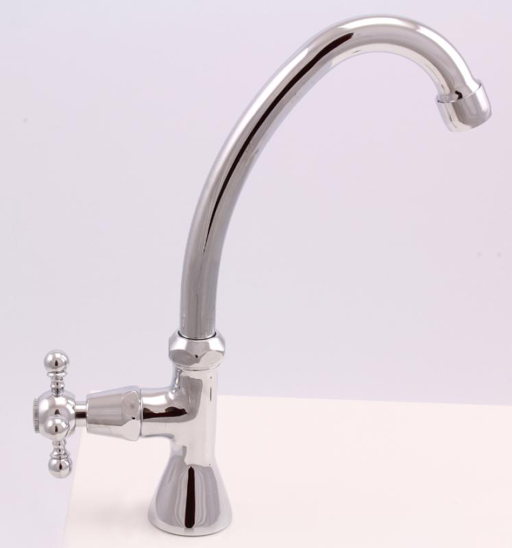 PB Classic washbasin tap with star handle cold water with high spout chrome 1208855652