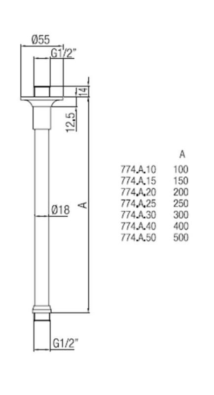 PB classic shower ceiling arm bronze 30cm 1208898952