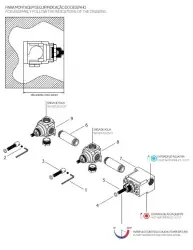 Waterevolution Flow Built-in Shower Thermostat with 3 shut-off valves Matt black 1208916232