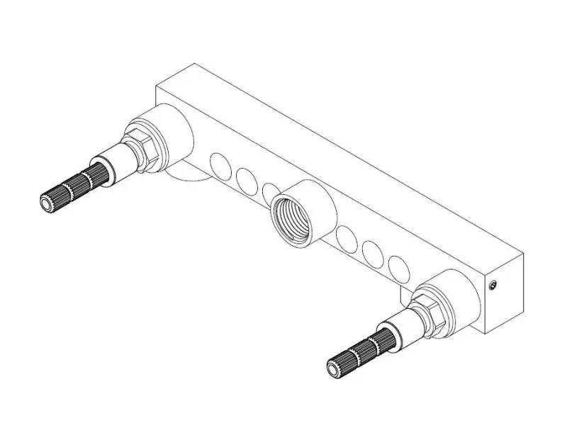 Waterevolution Cruz 3-hole washbasin mixer tap spout 15cm matt black 1208916582