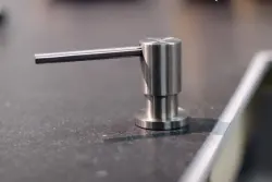 Lorreine Dender built-in soap dispenser stainless steel full stainless steel black matt 1208920476
