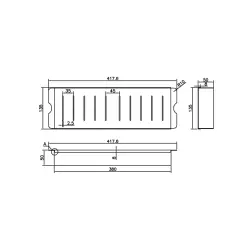 Caressi CACS black 38cm insert drainer basket stainless steel 1208920595