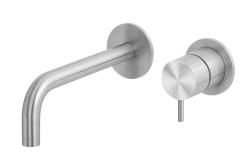 Waterevolution Flow built-in sink faucet, fully stainless steel T116BIEV2 with 15 cm spout