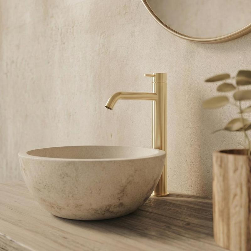 Waterevolution Flow basin tap for wash basins light gold T115WGE