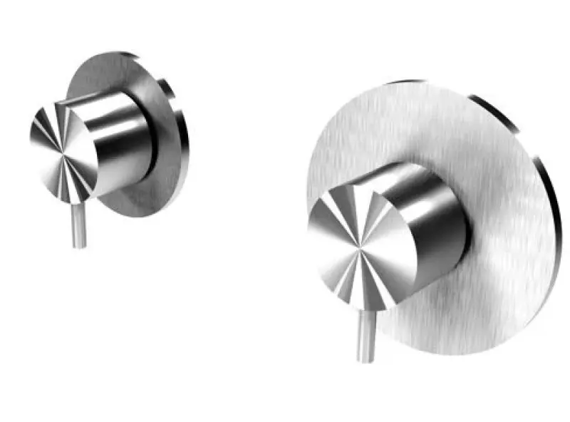 Waterevolution Flow built-in shower thermostat with 1 shut-off valve, fully stainless steel 1208920974