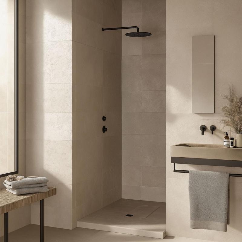 Waterevolution Flow Built-in Shower Thermostat with 1 shut-off valve matt black 1208920977