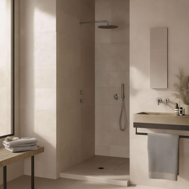 Waterevolution Flow built-in shower thermostat with 1 stop valve chrome 1208920980