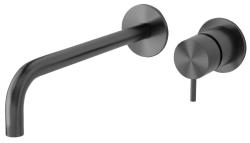 Waterevolution Flow Built-in Washbasin Faucet PVD Gun Metal with 25 cm spout T116BGME-25