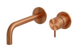 Waterevolution Flow Built-in Washbasin Faucet PVD Brushed Copper with 15 cm Spout T116BCPE-15