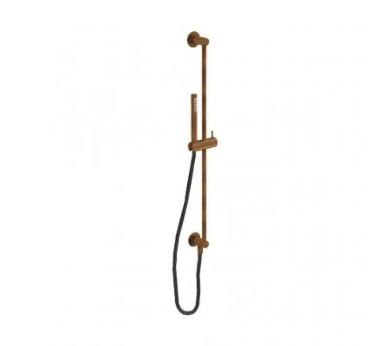 Waterevolution Flow sliding rail set with hand shower 800mm Brushed Copper T1661CPE