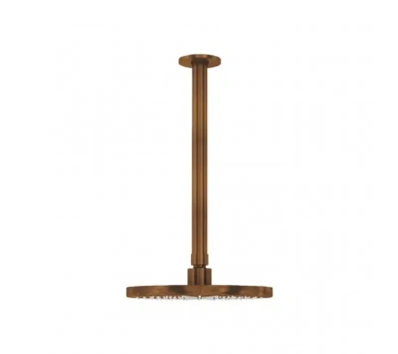 Waterevolution Flow overhead shower 250mm with ceiling connection Brushed Copper T1642CPE