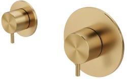 Waterevolution Flow Built-in Shower Thermostat with 1 diverter valve brushed brass 1208948845